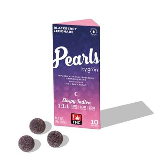 Blackberry Lemonade Pearls 1:1:1 CBD:CBN:THC  Grön Edibles