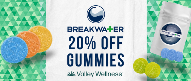 Cannabis Promo, Cannabis Sales, Cannabis Discounts, Cannabis on Sale, 20% Off Breakwater Edibles!