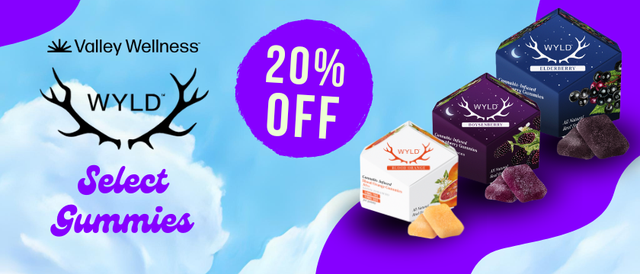 Cannabis Promo, Cannabis Sales, Cannabis Discounts, Cannabis on Sale, 20% Off Wyld!