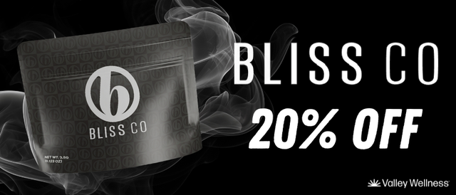 Cannabis Promo, Cannabis Sales, Cannabis Discounts, Cannabis on Sale, 20% Off Bliss Co!