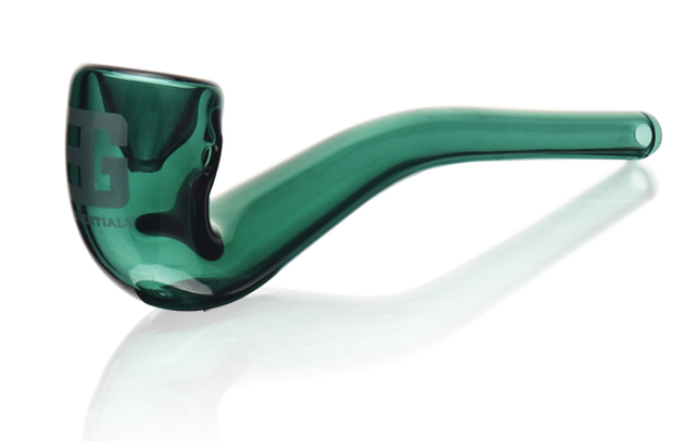 6.4" Long Hand Pipe | Transparent Green Eg Glass