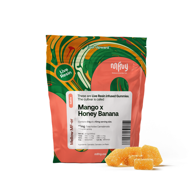 Mango X Honey Banana 100mg Live Resin Gummies MFNY