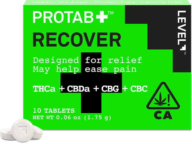 PROTAB+ | Recover Tablets 10:10:5:3 THCa:CBDa:CBG:CBG | 100mg | 10ct LEVEL