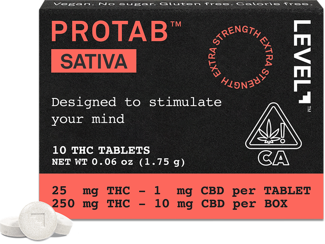 PROTAB | Sativa Tablets | 100mg | 2ct | 50mg/ea LEVEL
