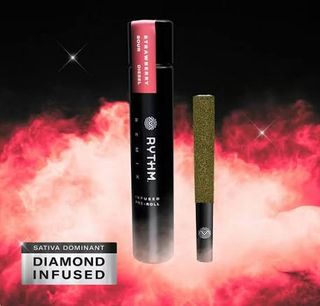 (Infused) - Strawberry Sour Diesel Infused Pre Roll RYTHM