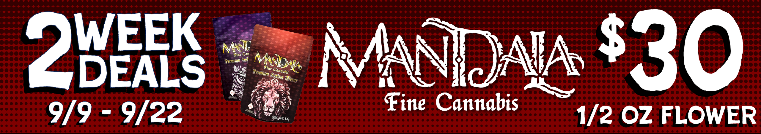Cannabis Promo, Cannabis Sales, Cannabis Discounts, Cannabis on Sale, Mandala 1/2 oz — $30