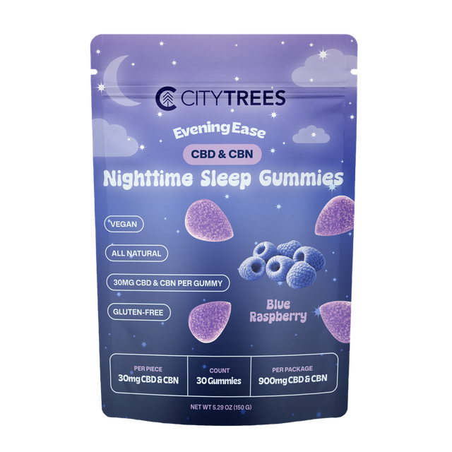 Blue Raspberry (1:1 CBD:CBN) 900mg City Trees Blue Raspberry (1:1 CBD:CBN) 900mg City Trees