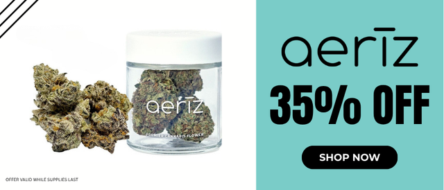 Cannabis Promo, Cannabis Sales, Cannabis Discounts, Cannabis on Sale, Aeriz: 35% Off