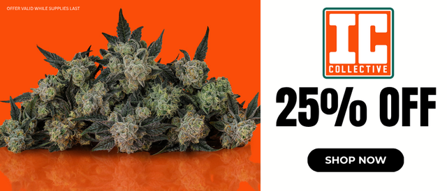 Cannabis Promo, Cannabis Sales, Cannabis Discounts, Cannabis on Sale, IC Collective: 25% Off