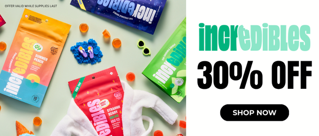 Cannabis Promo, Cannabis Sales, Cannabis Discounts, Cannabis on Sale, Incredibles: 30% Off