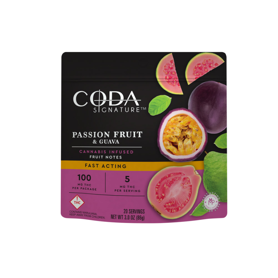 Coda Signature Fast Acting Fruit Notes | Passion Fruit & Guava 100mg Rec