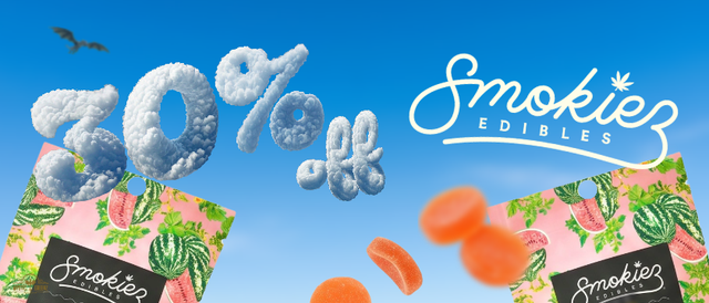 Cannabis Promo, Cannabis Sales, Cannabis Discounts, Cannabis on Sale, Smokiez 30% Off