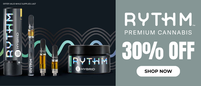 Cannabis Promo, Cannabis Sales, Cannabis Discounts, Cannabis on Sale, Rythm: 30% Off