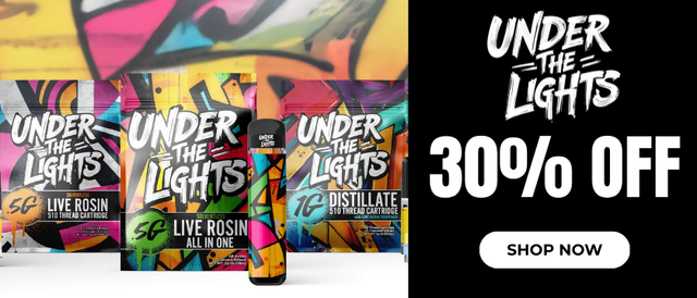 Cannabis Promo, Cannabis Sales, Cannabis Discounts, Cannabis on Sale, Under The Lights: 30% Off