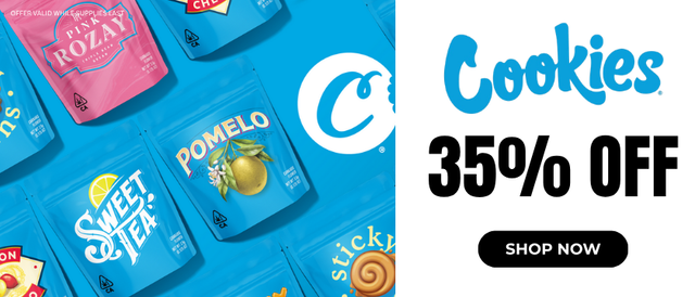 Cannabis Promo, Cannabis Sales, Cannabis Discounts, Cannabis on Sale, Cookies: 35% Off