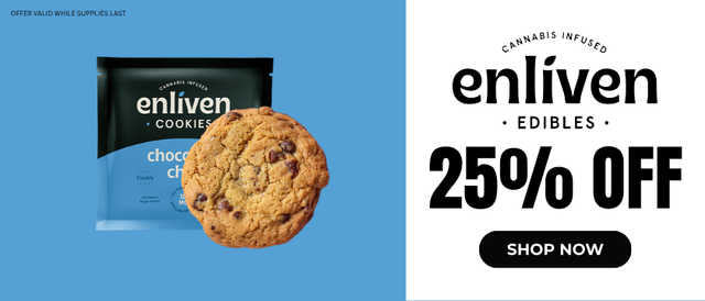 Cannabis Promo, Cannabis Sales, Cannabis Discounts, Cannabis on Sale, Enliven: 25% Off