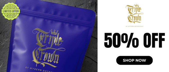 Cannabis Promo, Cannabis Sales, Cannabis Discounts, Cannabis on Sale, Triple Crown: 50% Off