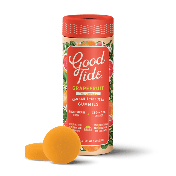 Good Tide Rosin Gummies 1:1:1 | Grapefruit CBC 100mg Rec