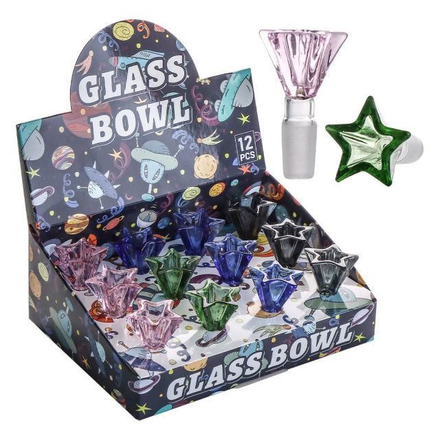 Assorted Color Star Bowl 14M  Generic Glass