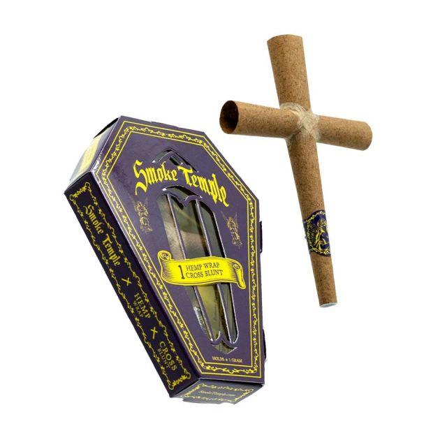 Cross Blunts, 84mm (1 1/4) Hemp Wrap, 1 Cross Blunt per pack Smoke Temple