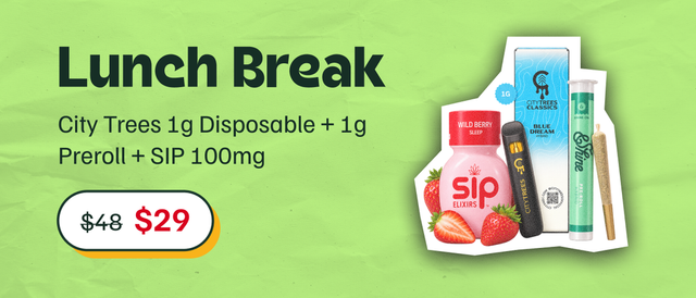 Cannabis Promo, Cannabis Sales, Cannabis Discounts, Cannabis on Sale, $29 Lunch Break Bundle