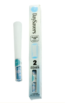 1 Gram Glass Tip Cones - Refined White DaySavers
