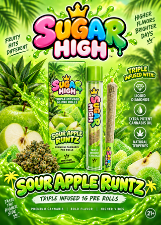 Sour Apple Runtz Triple Infused Sugar High