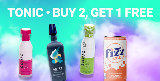 Cannabis Promo, Cannabis Sales, Cannabis Discounts, Cannabis on Sale, Tonic Buy 2 Get 1