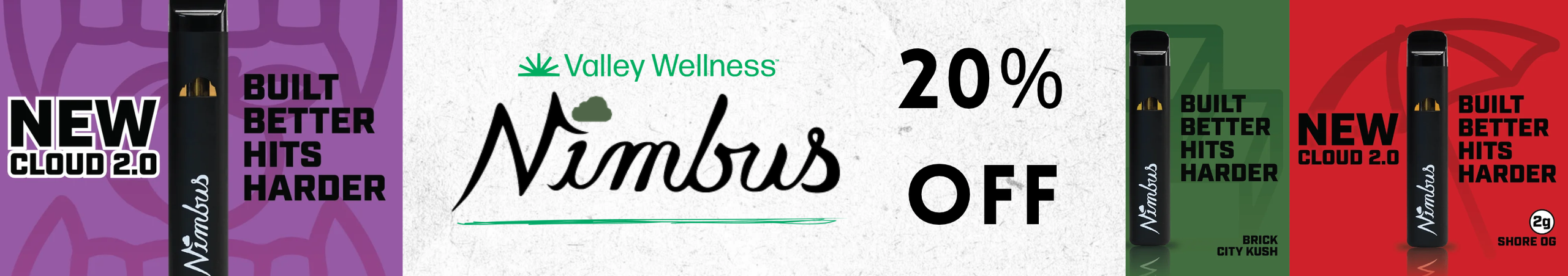 Cannabis Promo, Cannabis Sales, Cannabis Discounts, Cannabis on Sale, 20% Off Nimbus Vapes!