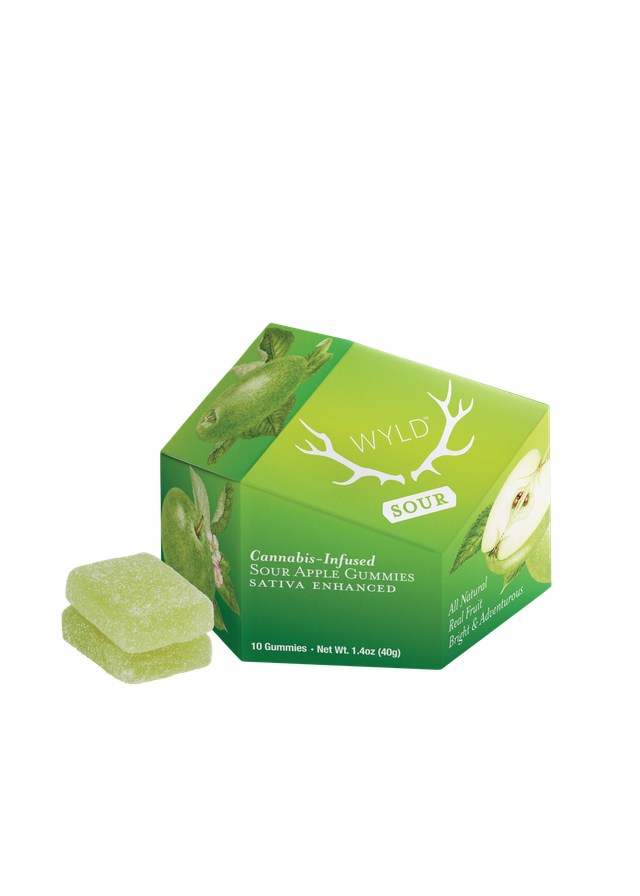 Cannabis Infused Sour Apple Gummies WYLD