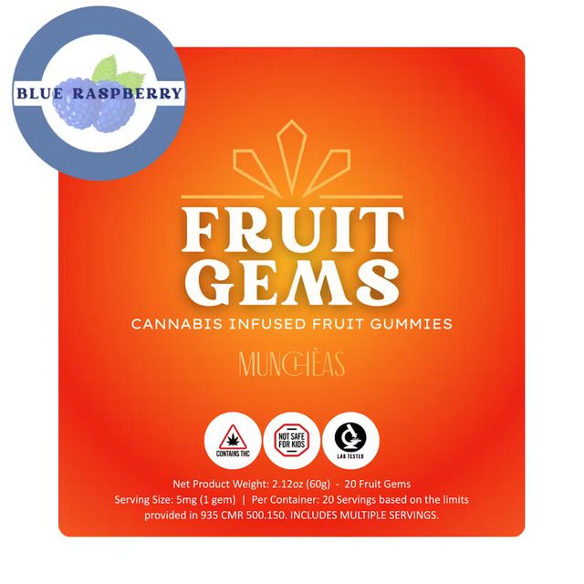 Fruit Gems - Blue Raspberry Green Gold Group