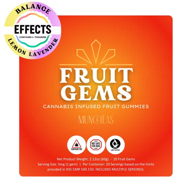 Fruit Gems - Lemon Lavender - Calm Green Gold Group