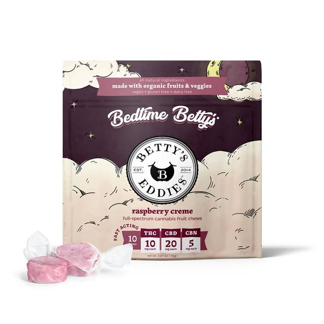 Bedtime Betty's Raspberry Crème 4:2:1 CBD:THC:CBN Betty'S Eddies Bedtime Betty's Raspberry Crème 4:2:1 CBD:THC:CBN Betty'S Eddies