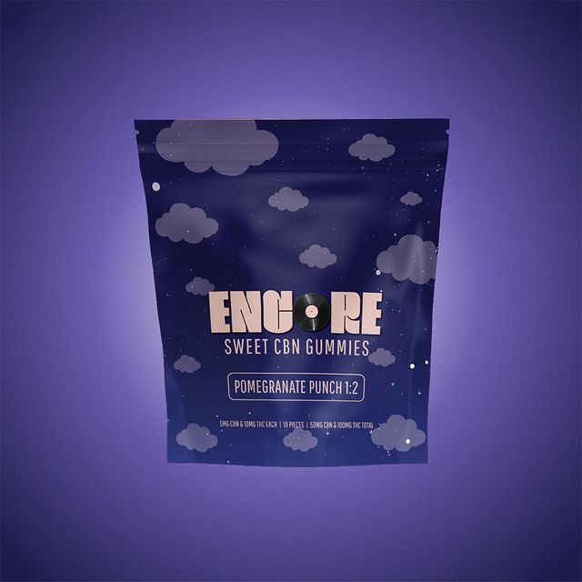 Pomegranate Punch 1:2 CBN:THC Encore Edibles