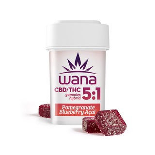 Sour Pomegranate Blueberry Acai 5:1 CBD:THC Wana Sour Pomegranate Blueberry Acai 5:1 CBD:THC Wana