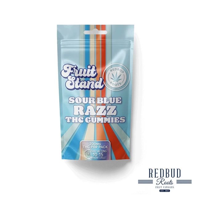 Sour Blue Razz Gummies Fruit Stand