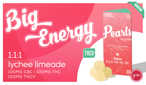 Lychee Limeade 1:1:1 THC:THCV:CBC Gron