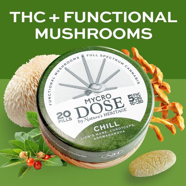 Mycro Dose Chill 2:1 CBD:THC Nature'S Heritage