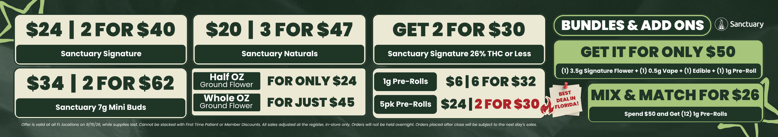 Cannabis Promo, Cannabis Sales, Cannabis Discounts, Cannabis on Sale, Daily 3