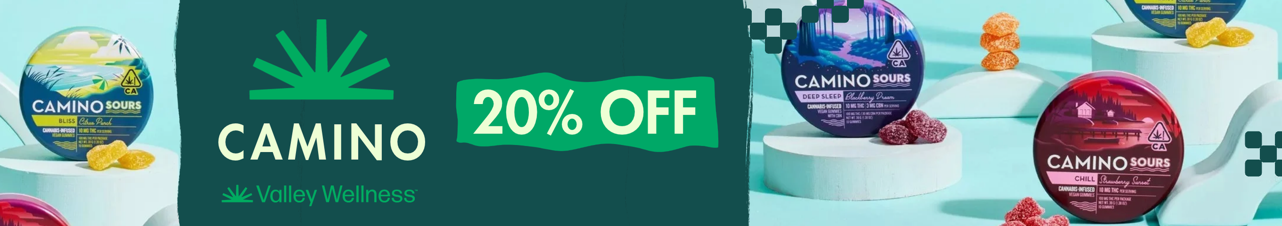 Cannabis Promo, Cannabis Sales, Cannabis Discounts, Cannabis on Sale, 20% off Camino