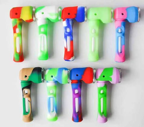Silicone Encased Glass Hand Pipe