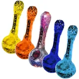 Melting Color Frit Glass Spoon Pipe Assorted Colors