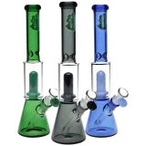 Double Chamber Glass Beaker Water Pipe Colors Vary