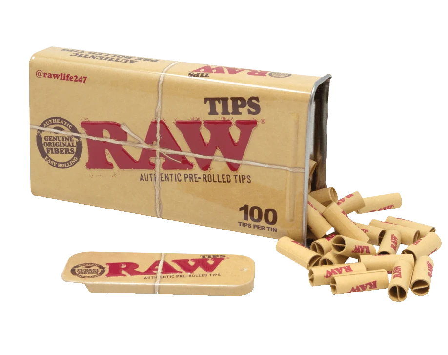 Raw 100 Preroll Tips Each