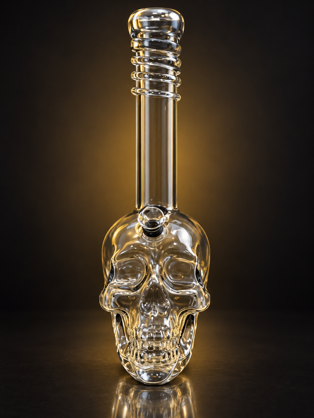 SOFTGLASS Water Pipe Skull HighGarden