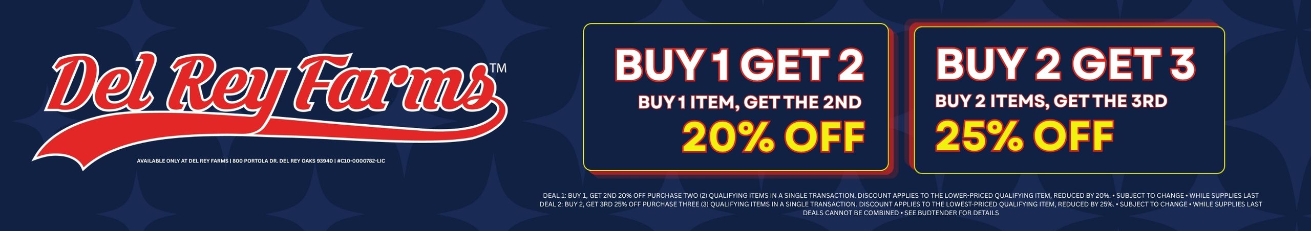 Cannabis Promo, Cannabis Sales, Cannabis Discounts, Cannabis on Sale, Del Rey Deals