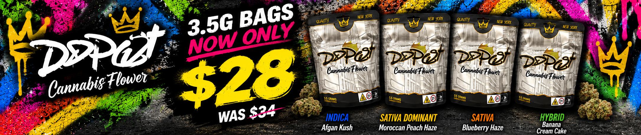 Cannabis Promo, Cannabis Sales, Cannabis Discounts, Cannabis on Sale, Dopest $28