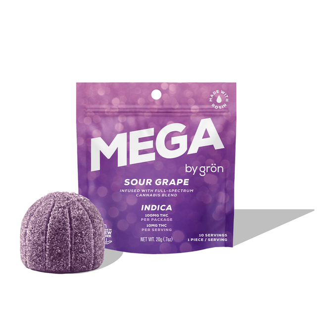 Sour Grape 100mg Gummy Gron