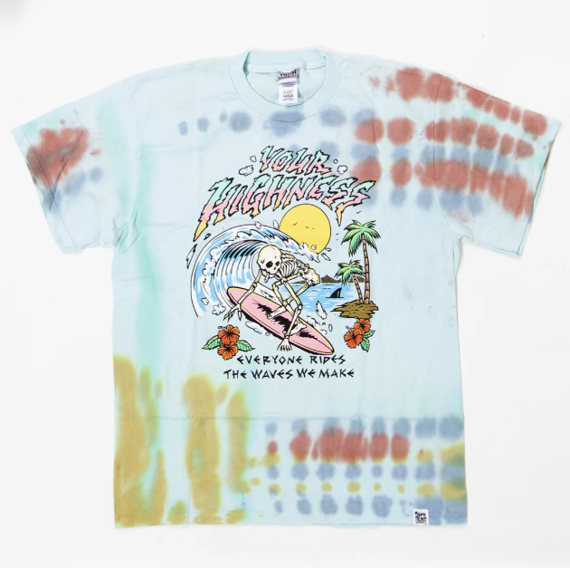 Ride The Wave Blue Dye Short-Sleeve Tee Your Highness