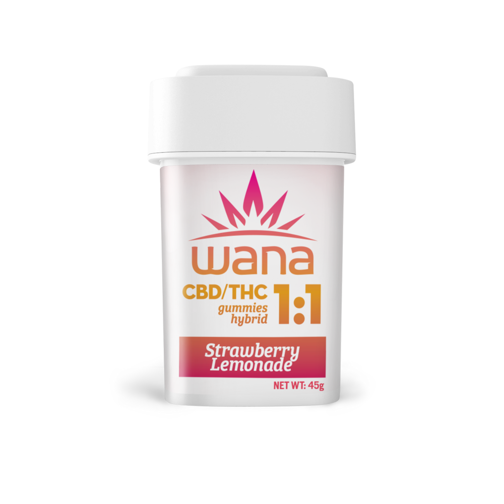 Wana Classic CBD Gummies | 1:1 Strawberry Lemonade 100mg Rec